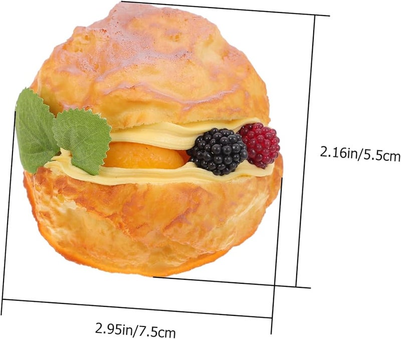 Realistic Fruit Puff Model Decorative Dessert Display Prop For Bakery Kitchen - Image 2